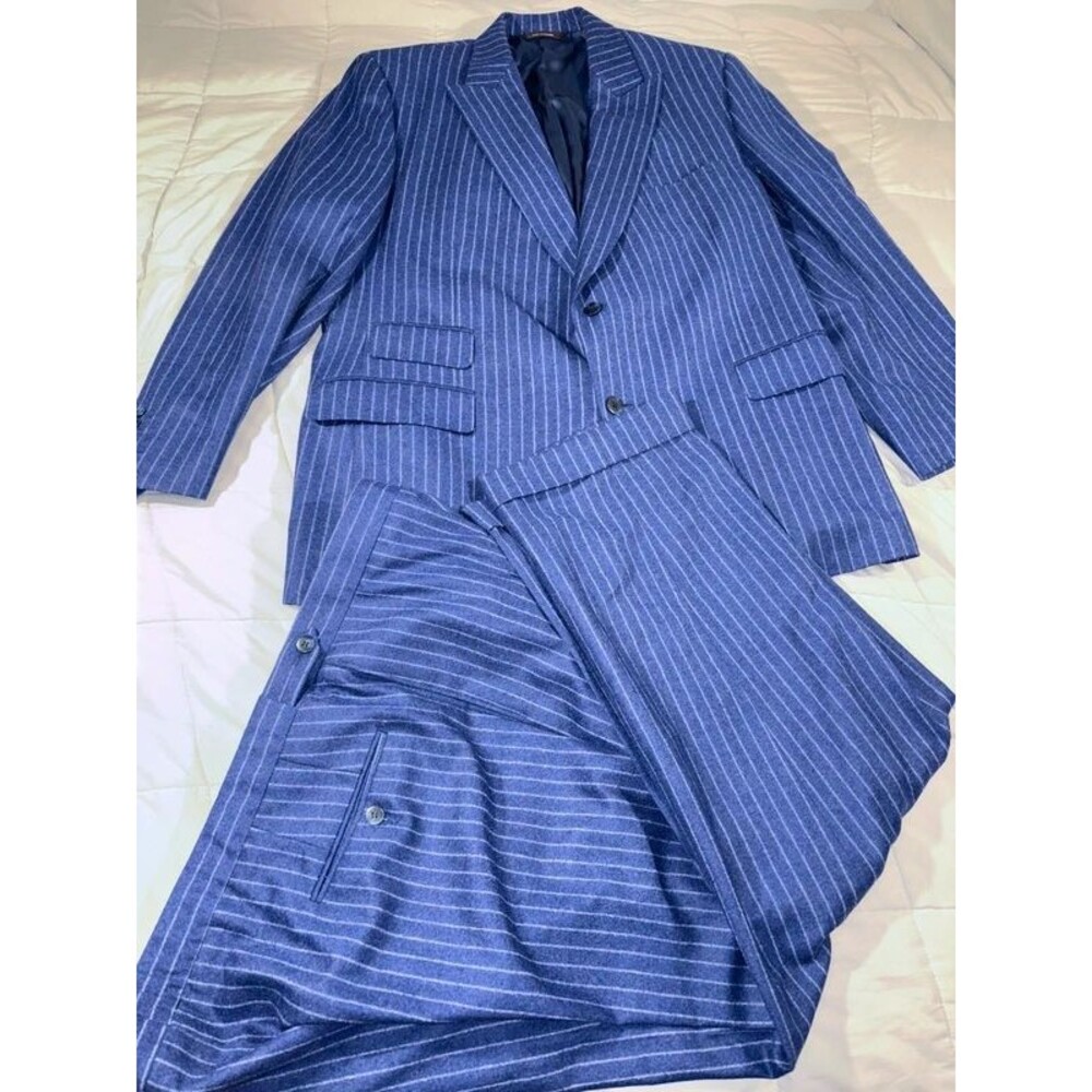 Paul Stuart 46-40 SB Baxter Wool Cashmere Blend Pinstripe Suit